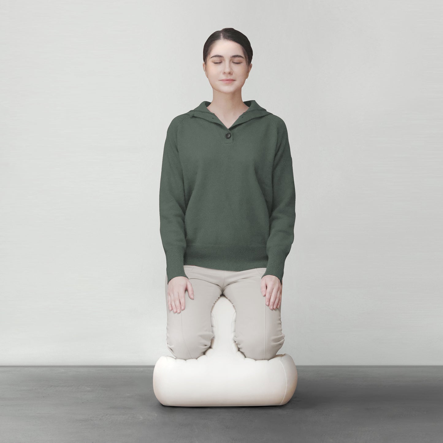 Shine Meditation Seat - kneeling (White）